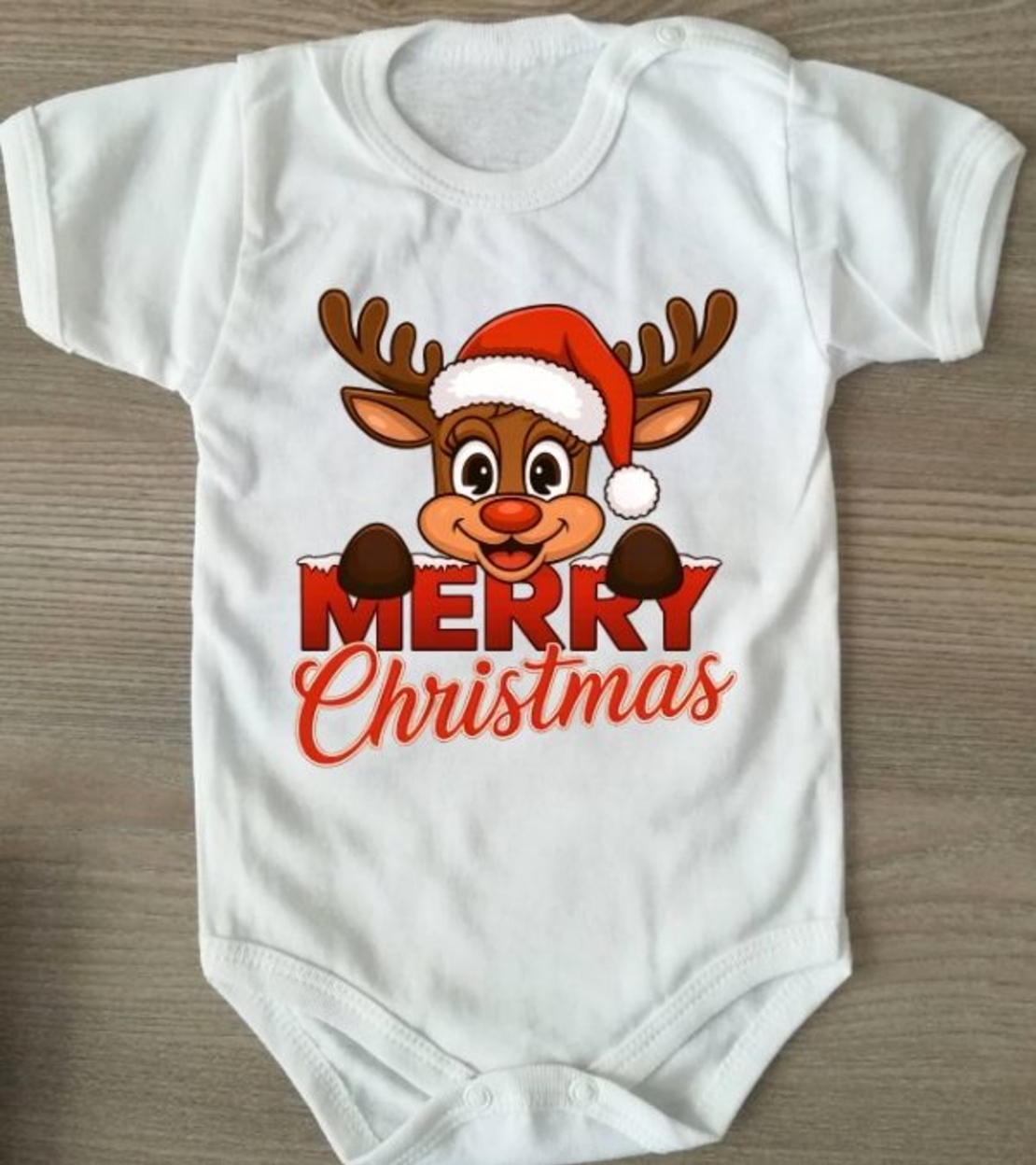 БЕБЕШКО БОДИ -С НАДПИС MERRY CHRISTMAS