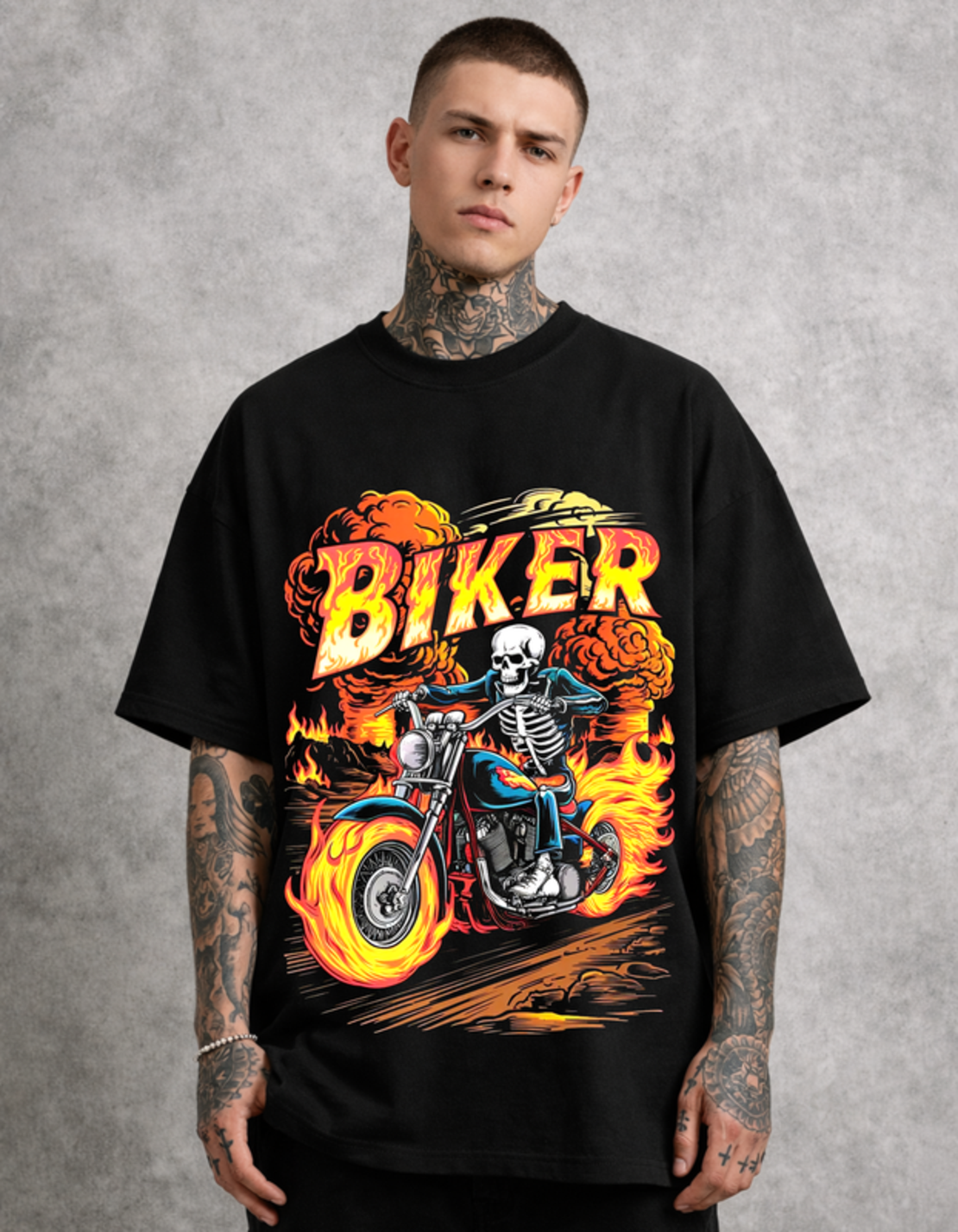 Oversized - Тениска с визуален ритъм