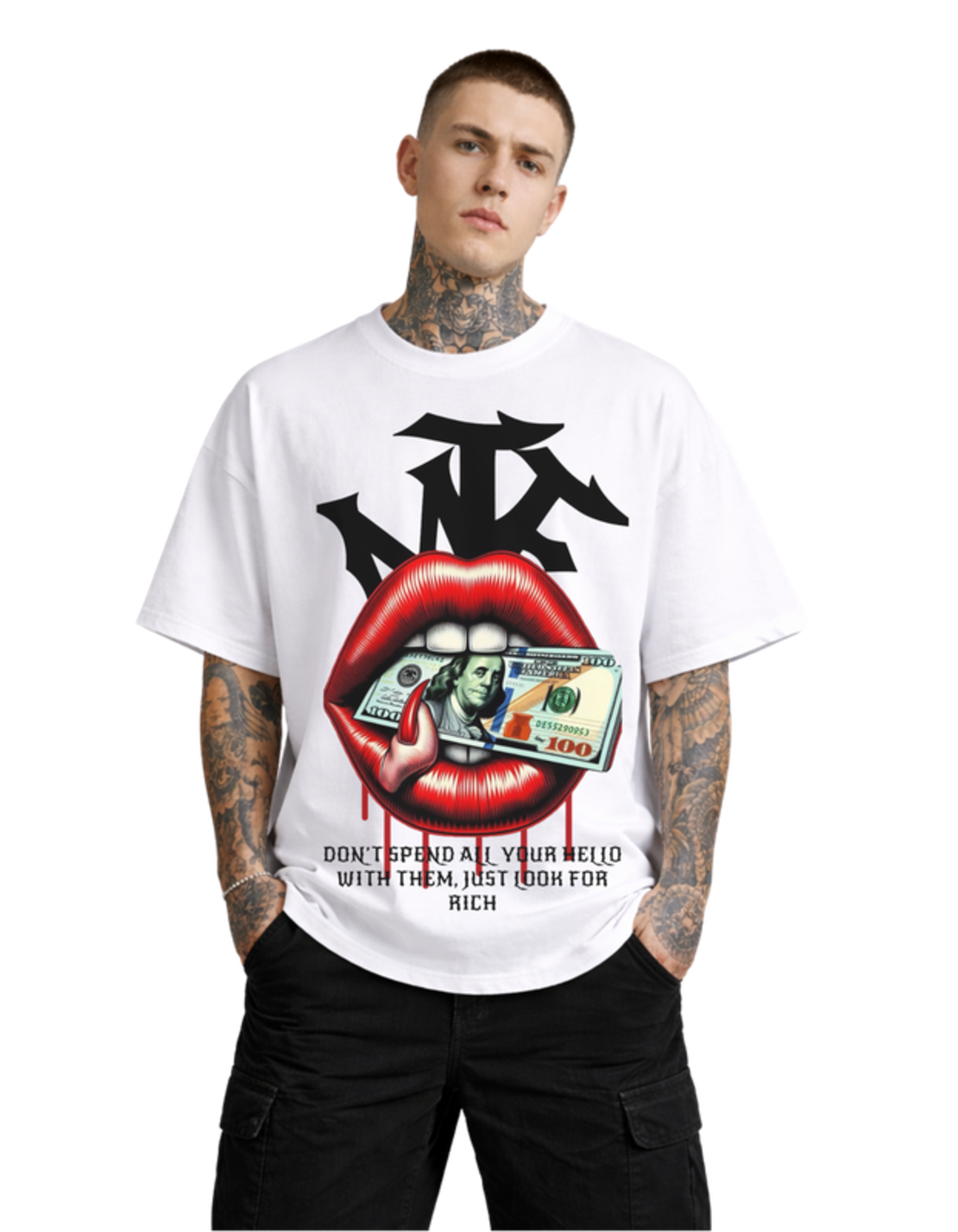 Oversized - Тениска с акцентна графика