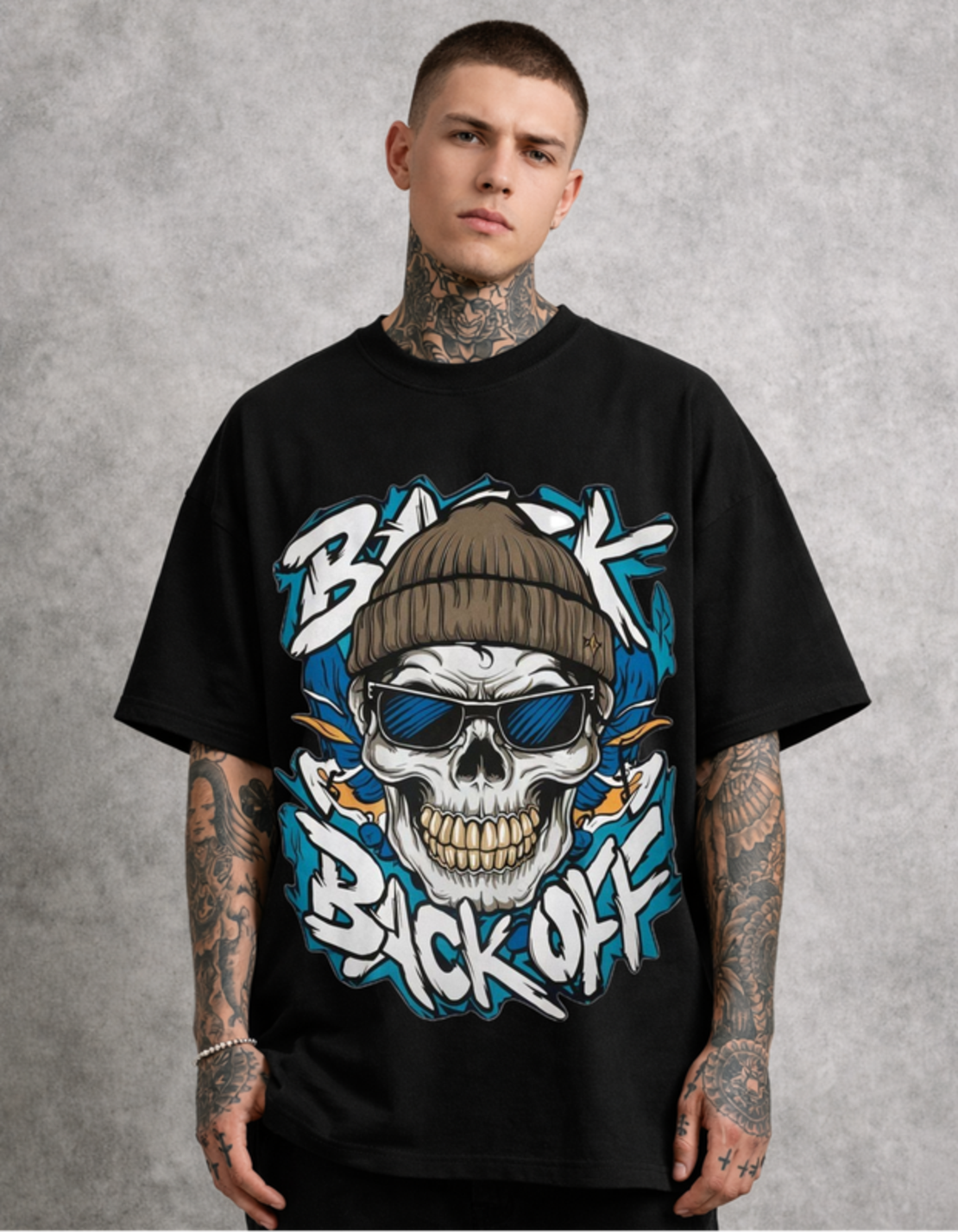 Oversized - Тениска с геометричен елемент