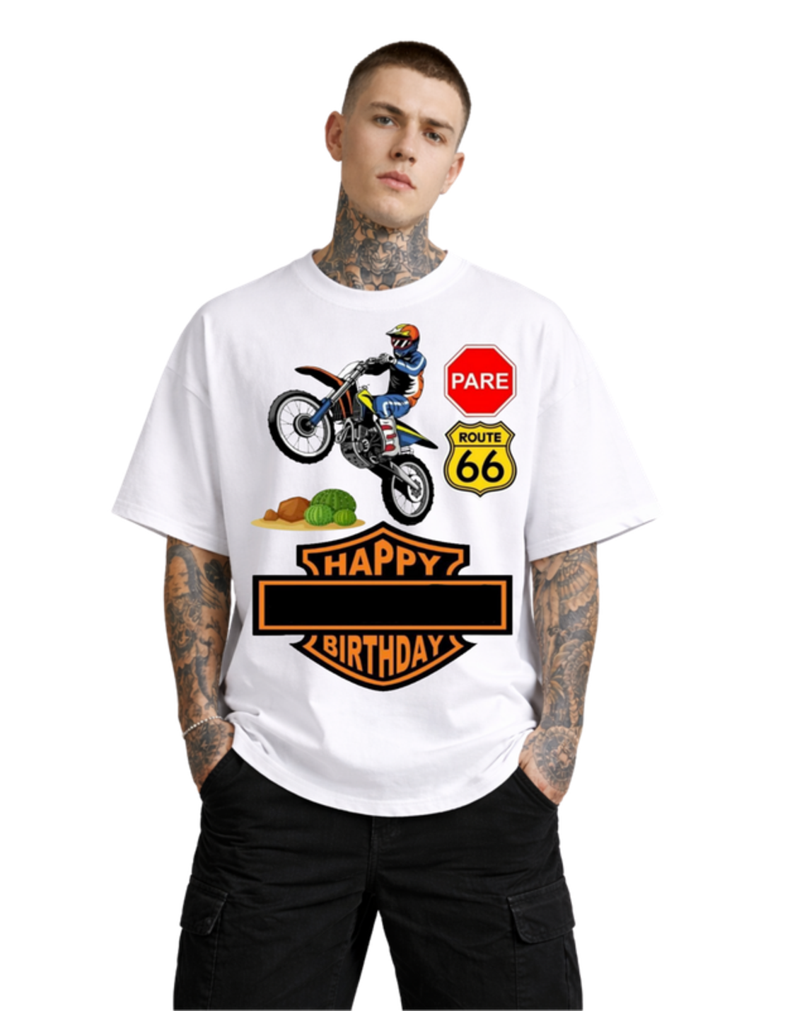 Oversized - Тениска с графичен орнамент