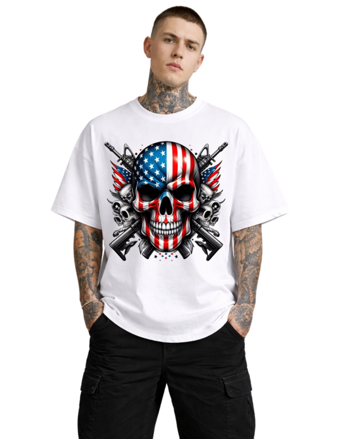 Oversized - Тениска с ясно очертан знак