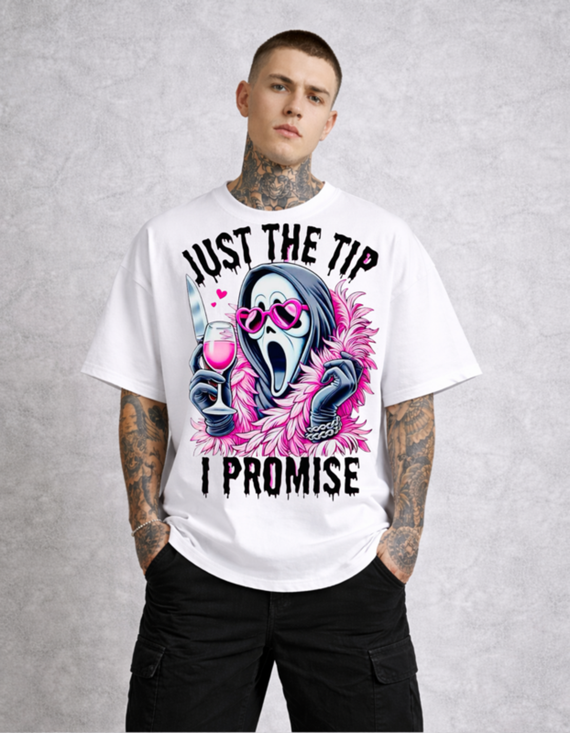 Oversized - Тениска с графична сцена