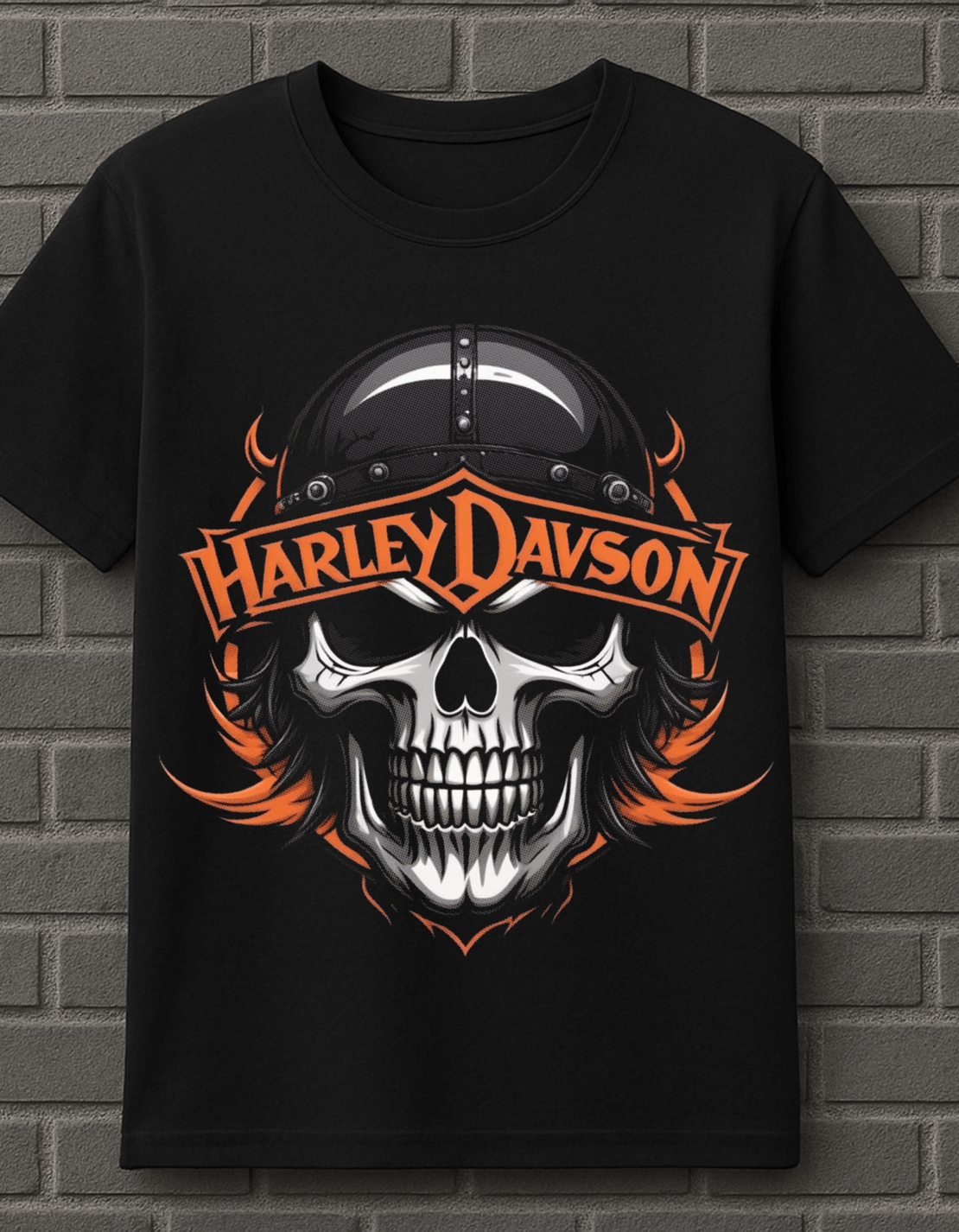 Тениска с емблематичния стил на Harley Davidson