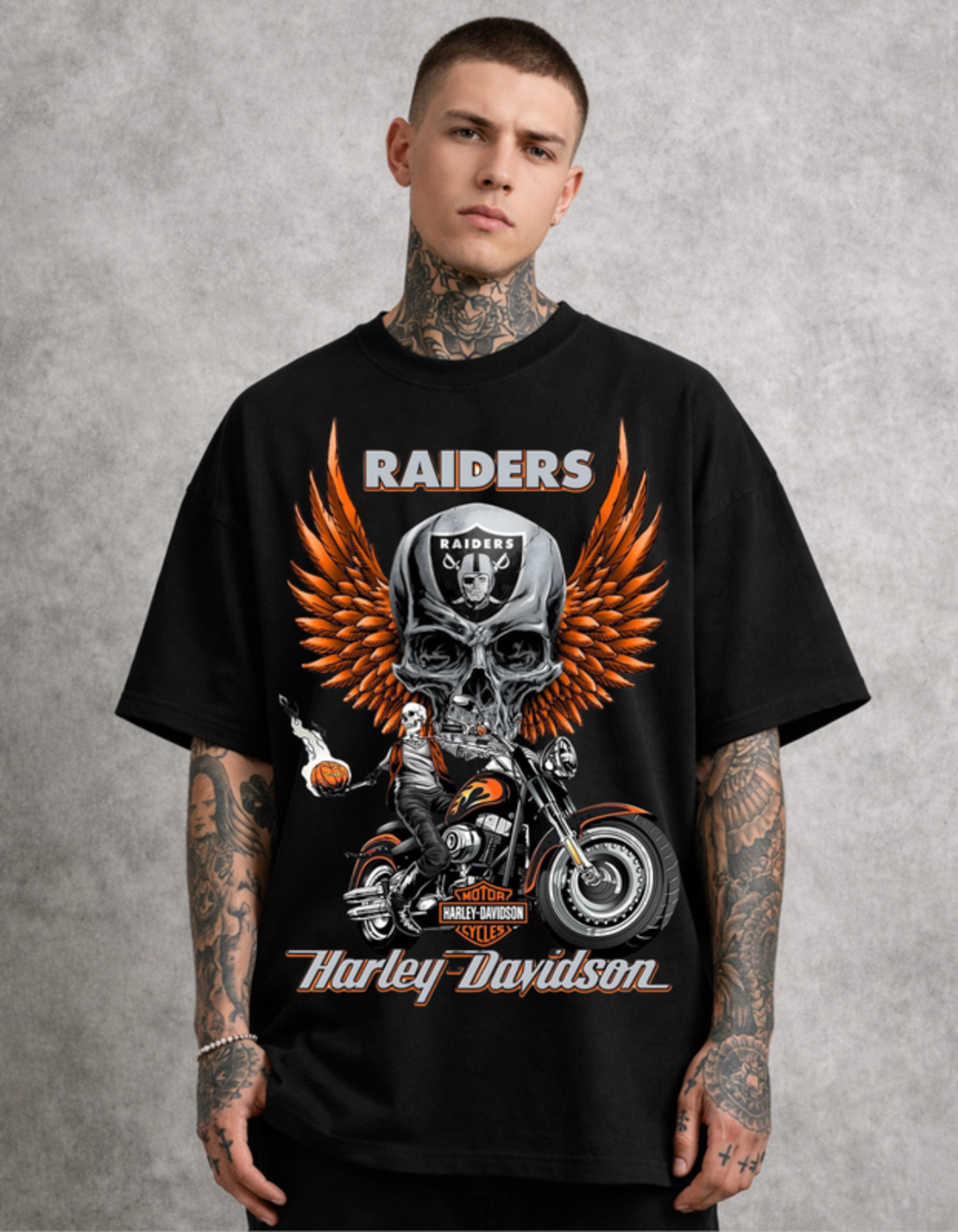 Oversized - Тениска с центрирана графика