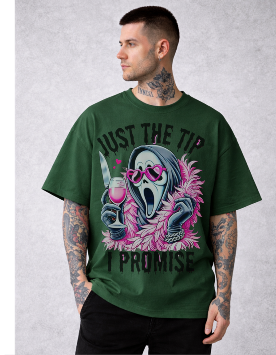 Oversized - Тениска с централен принт