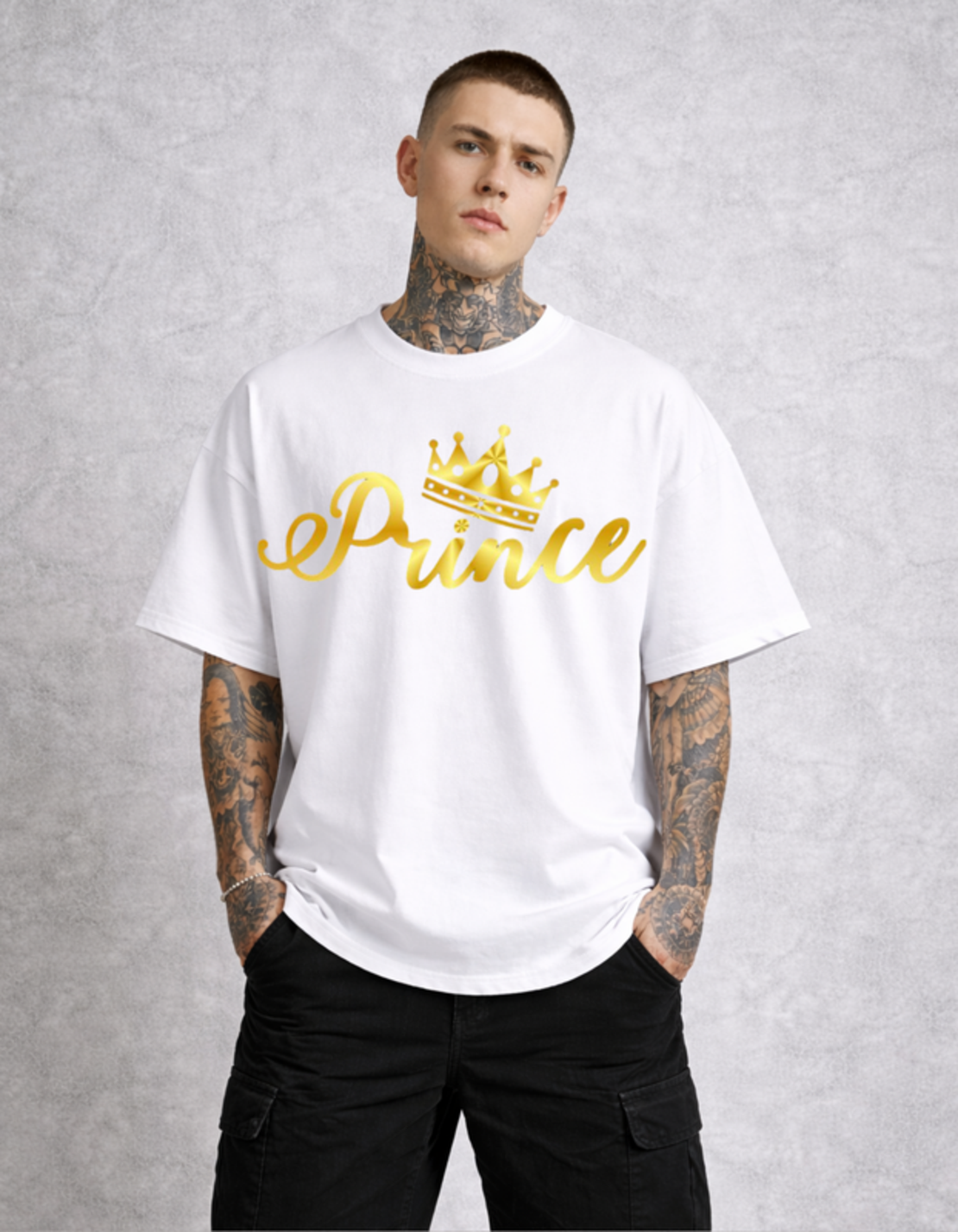 Oversized - Тениска с графичен баланс