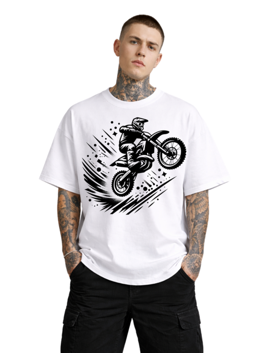 Oversized - Тениска с декоративен контур