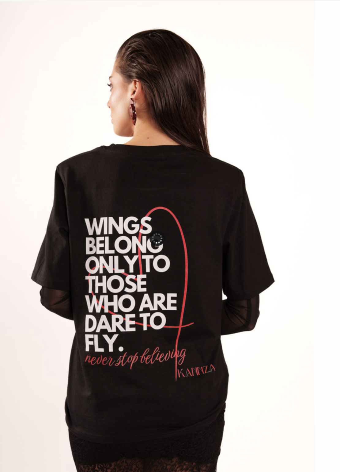 T-shirt Wings - black