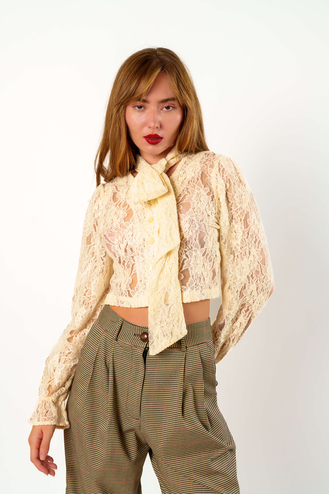 Дантелена блуза Ivory whisper