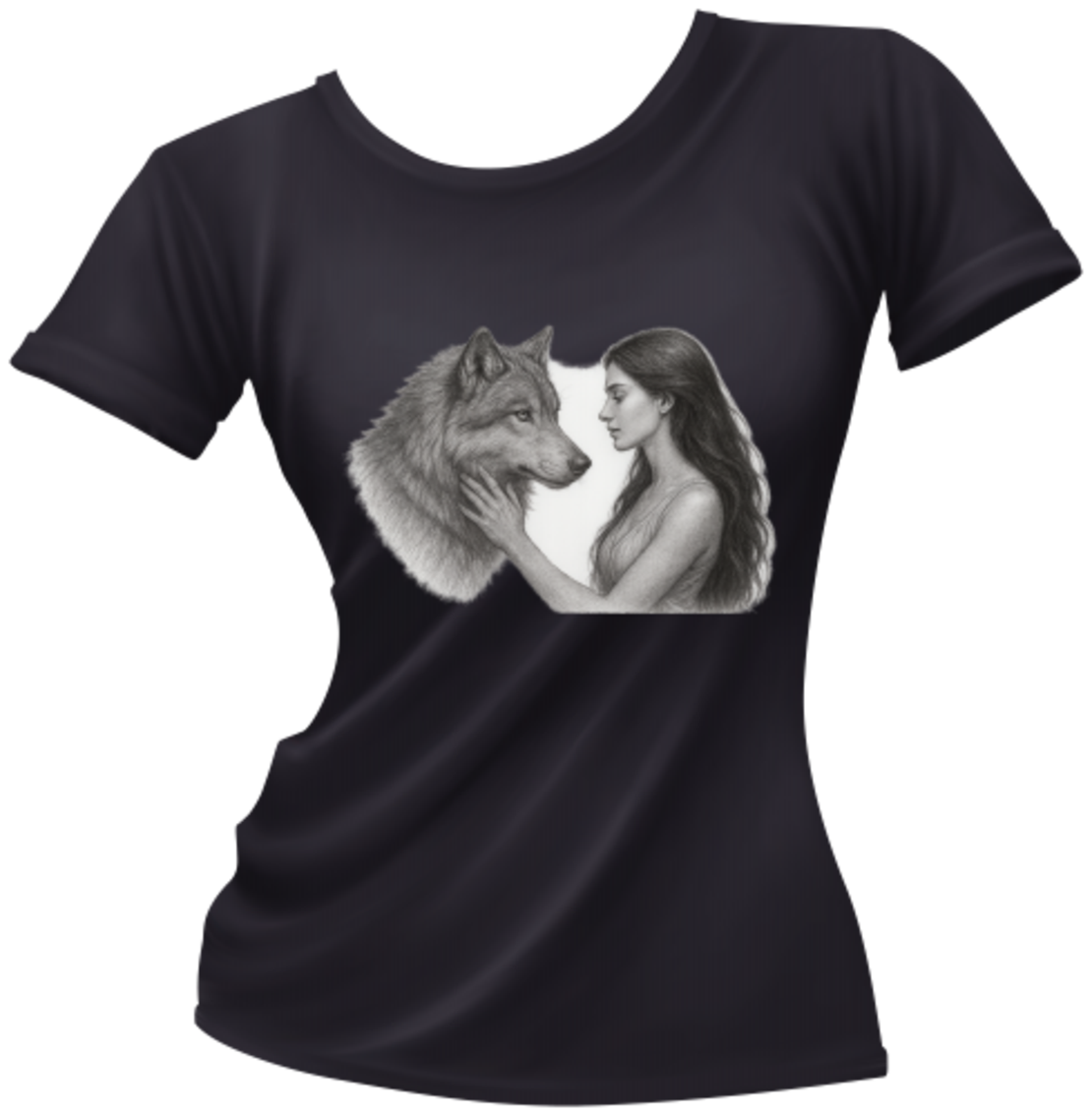 Тениска Момичето и вълкът!