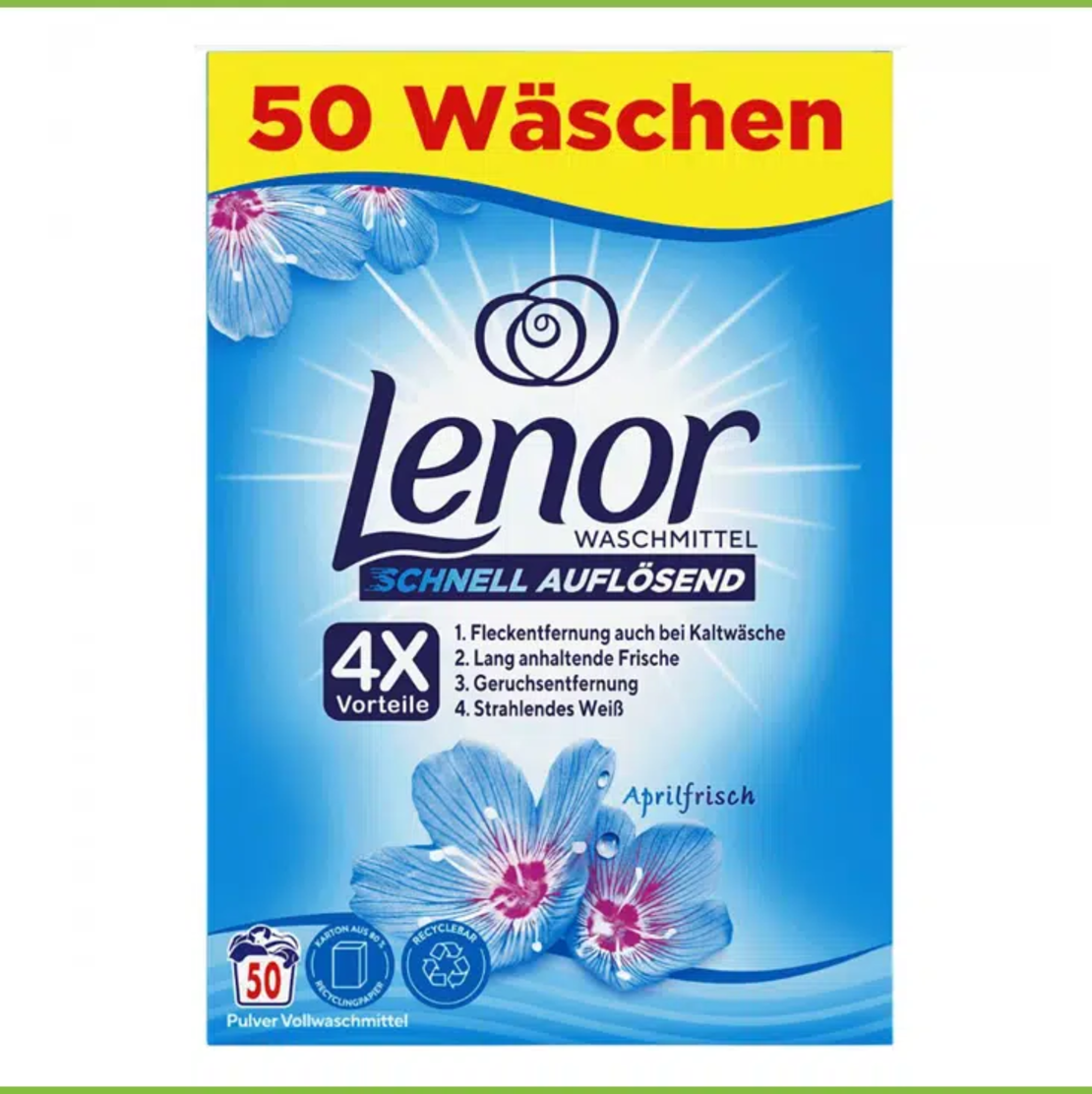 Lenor - Прах за пране с омекотител , 50п.