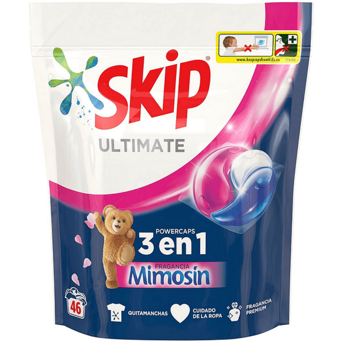 Skip 3 in 1 - Капсули за пране с омекотител Коколино , 46бр