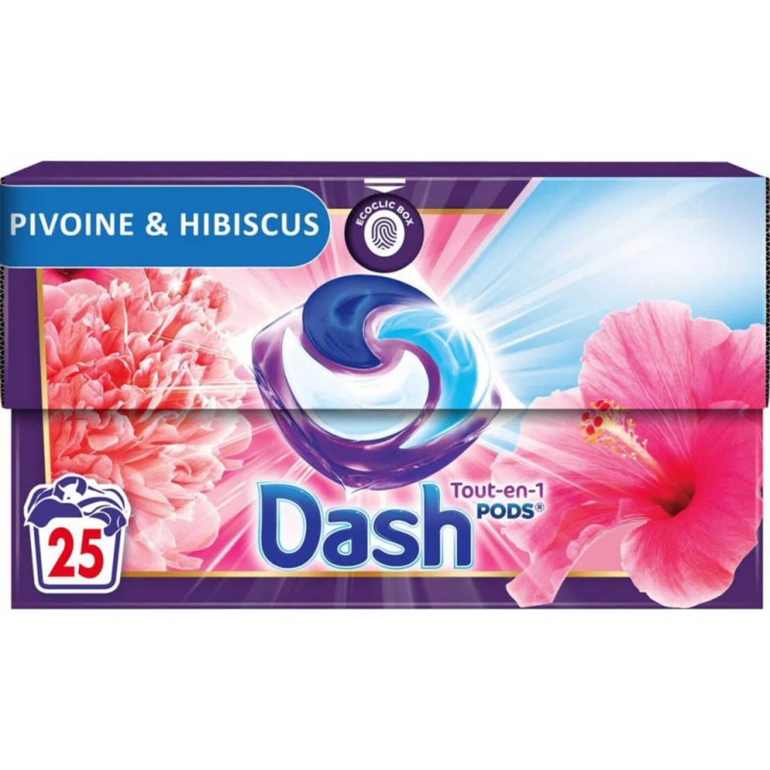 Dash - Капсули за пране с аромат хибискус , 25бр.