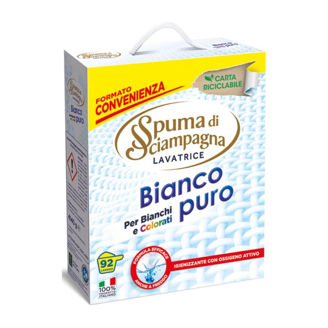 Прах за пране Spuma Bianco Puro, 4,140 кг, 92 пранета