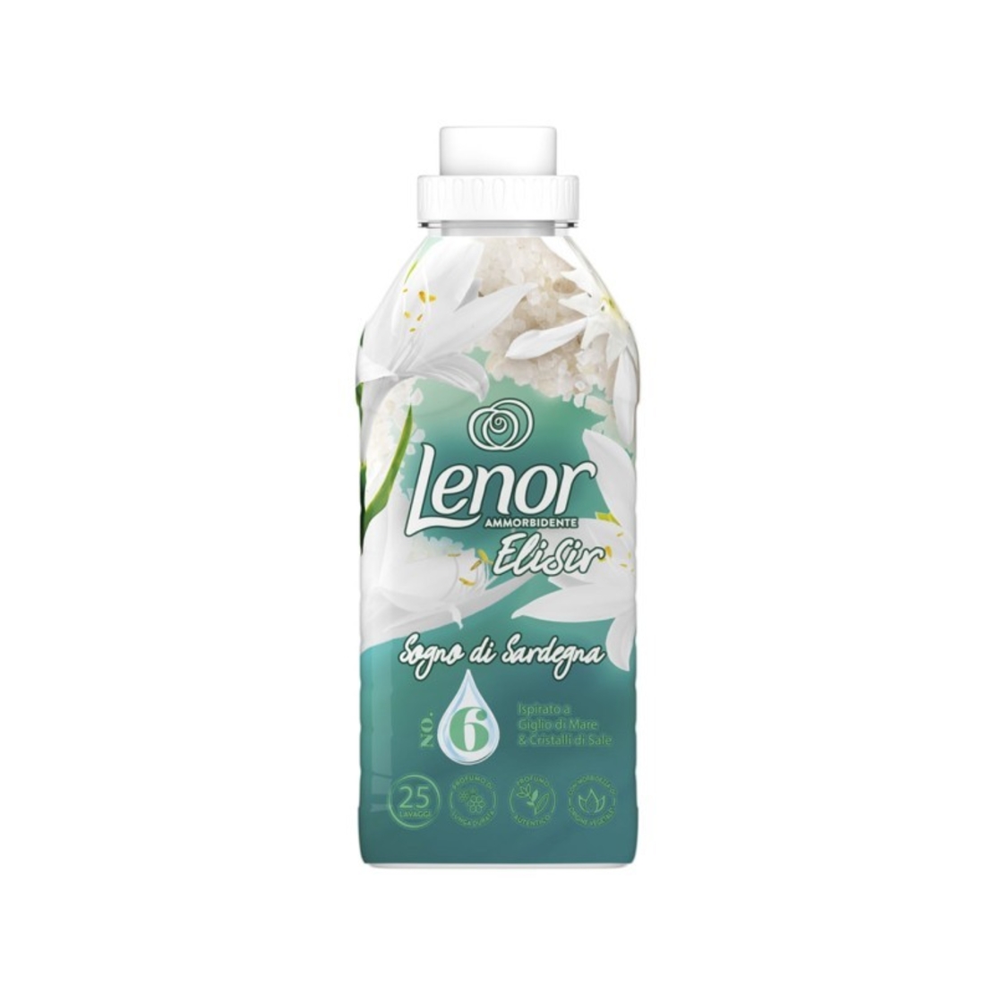 Lenor Elixir - Концентрат омекотител с аромат на Морска сол и Лилия  , 25п.