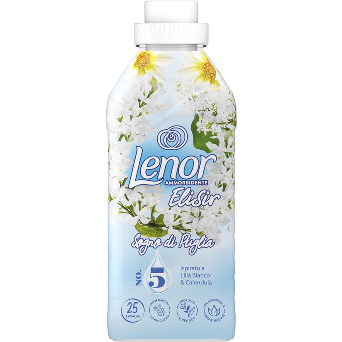 Lenor Elixir - Концентрат омекотител с аромат на Бял Люляк и Невен  , 25п.