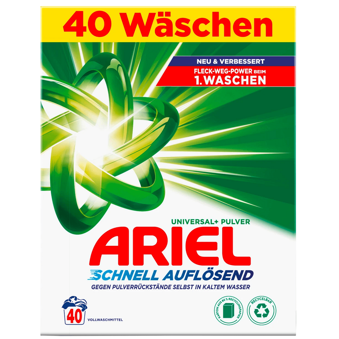 Прах за пране Ariel Universal Pulver, 2,4 кг, 40 пранета