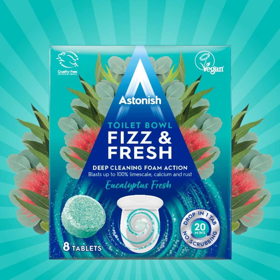 Astonish Fizz and Fesh - Таблетки за почистване на тоалетна Евкалипт 8бр