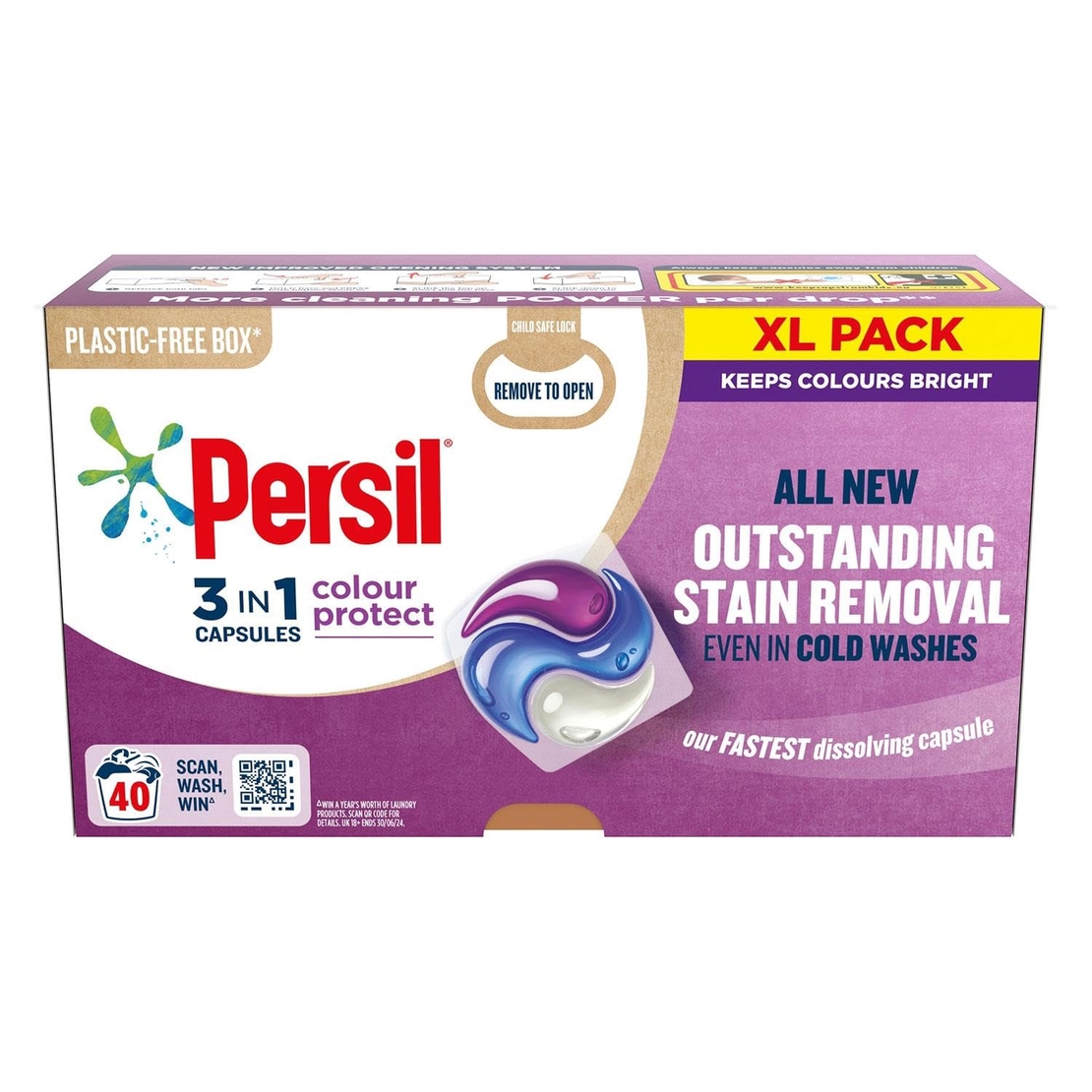 Persil - Капсули за пране на цветни и тъмни дрехи , 40 бр