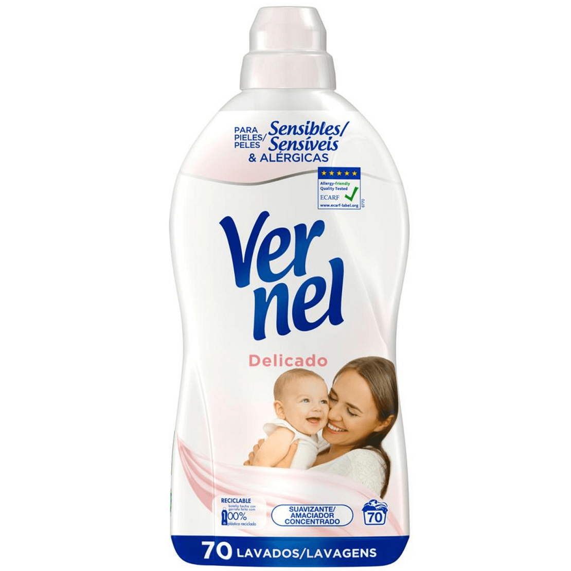 Vernel Delicado - Омекотител, 1,260 л, 70 пранета