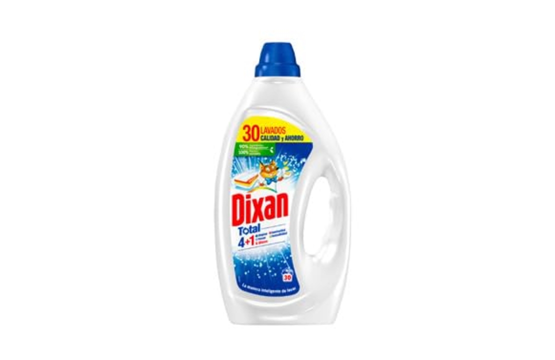 Dixan Total 4+1 - Прах за пране на бели и цветни дрехи, 1,350л./30п.