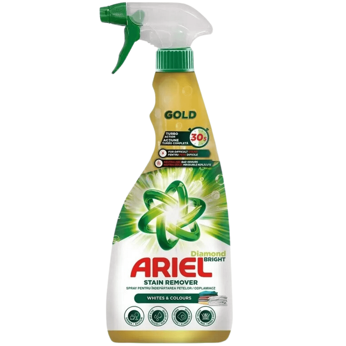 Ariel Gold - Спрей за петна за бели и цветни дрехи , 750мл.