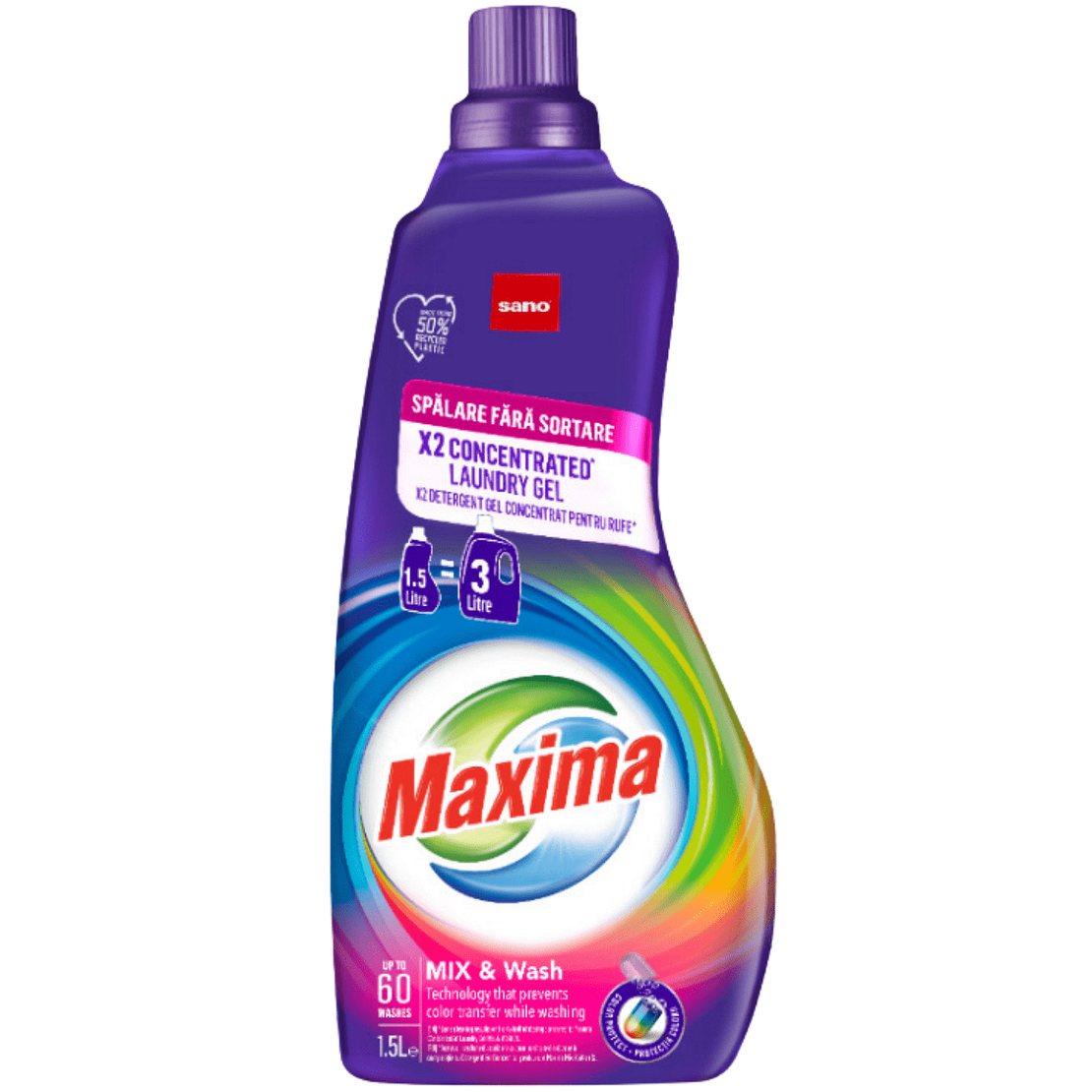 Sano Maxima Mix & Wash, 1,5 литра, 60 пранета