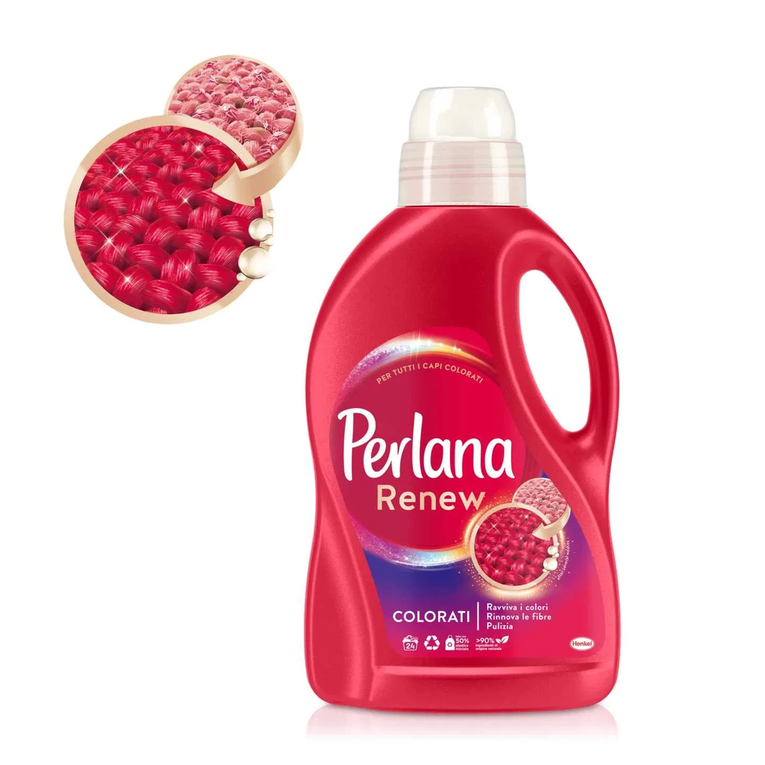Perlana Renew - Течен гел за цветни дрехи , 1.400ml / 28пр.