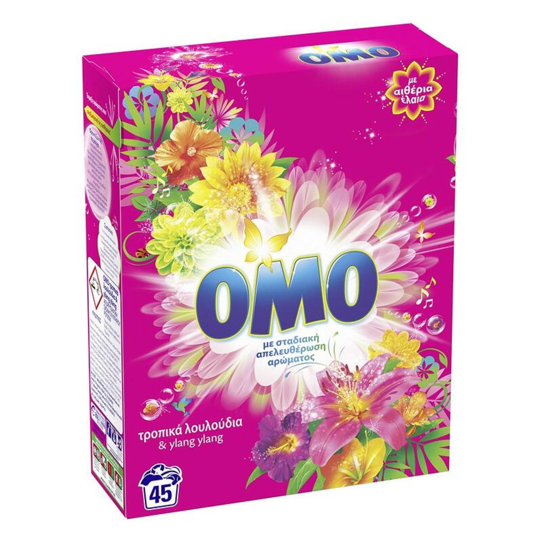 OMO сух прах за пране 2.520кг. за 45 пранета ТРОПИЧЕСКИ ЦВЕТЯ