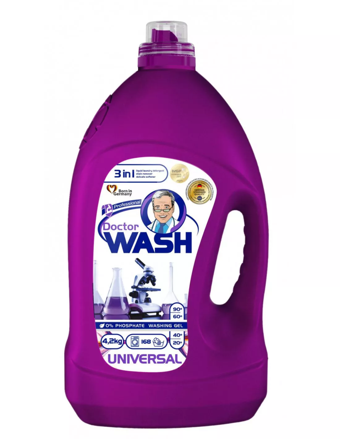 Doctor Wash - Универсален прах за пране , със специална формула за премахване на петна , 4,2кг.