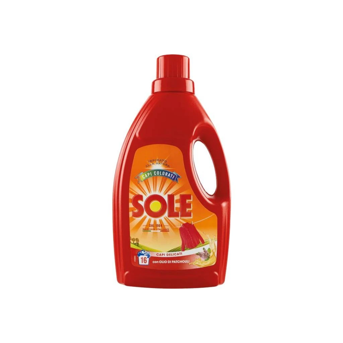 Sole-Течен прах за пране на цветни дрехи, 1л./16пр.