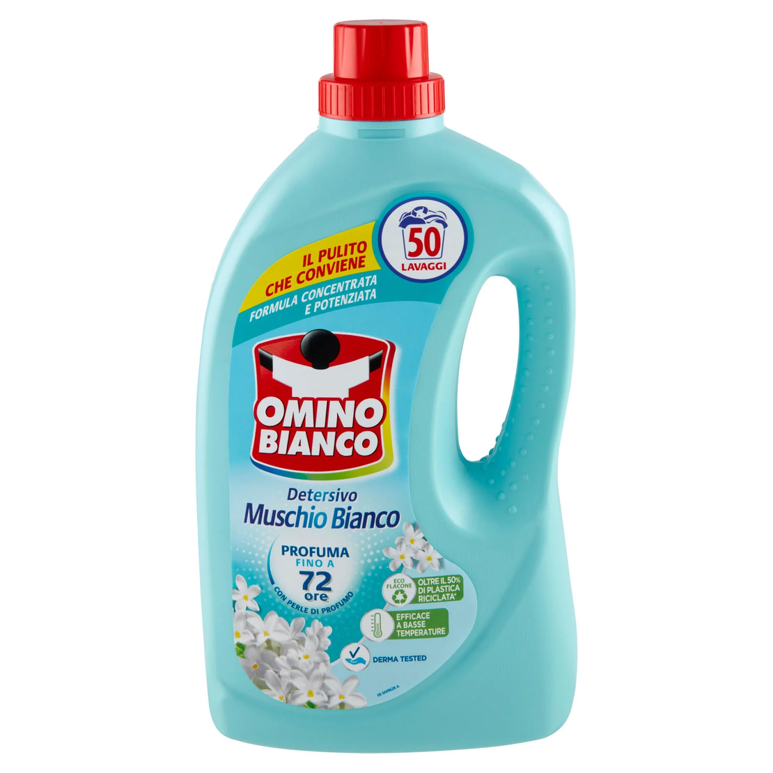 Omino Bianco Detersivo igienizzante - Универсален  течен гел за пране Бял мускус , 2л./ 50пр
