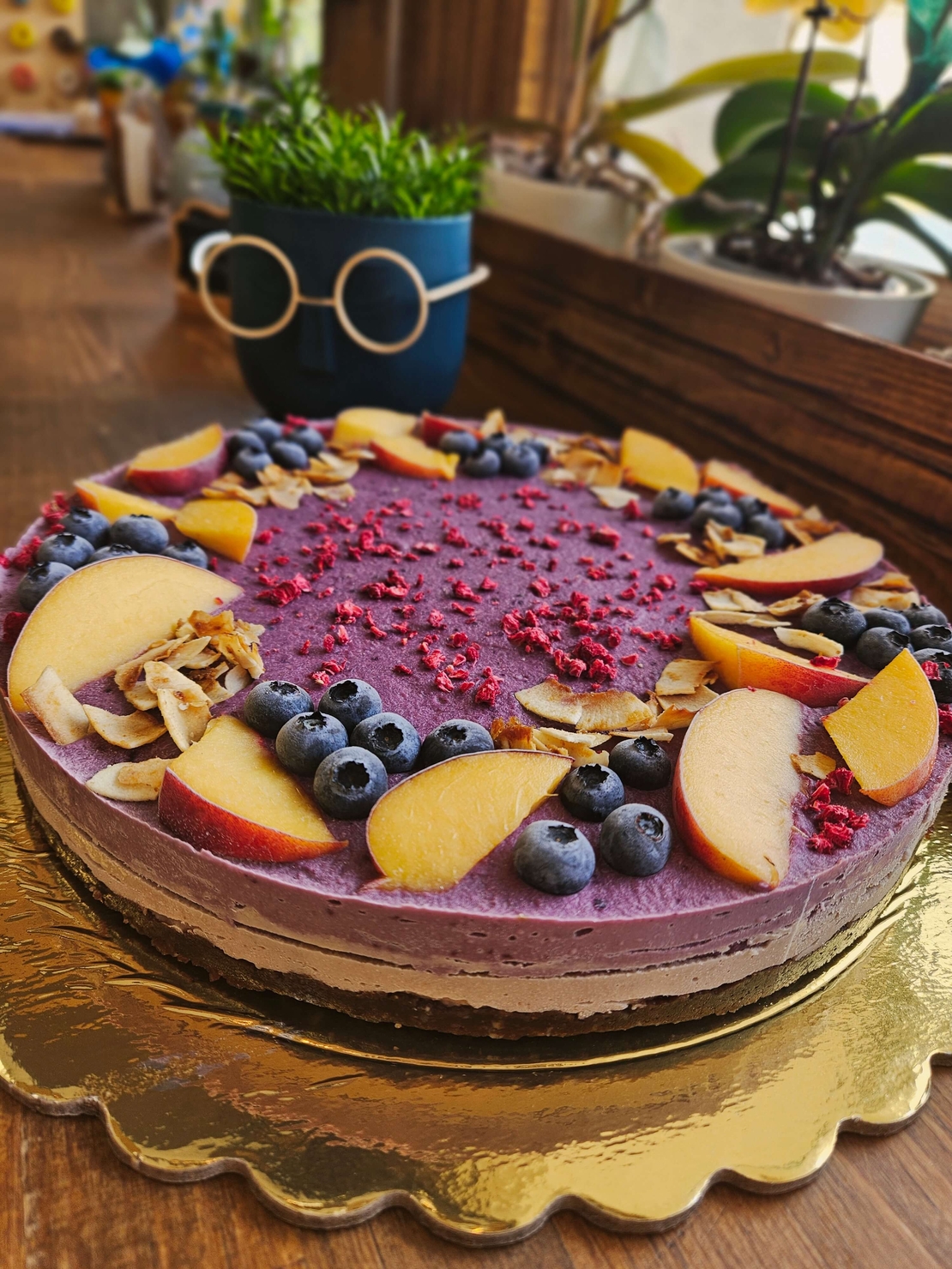 Боровинкова торта с плодове 26см