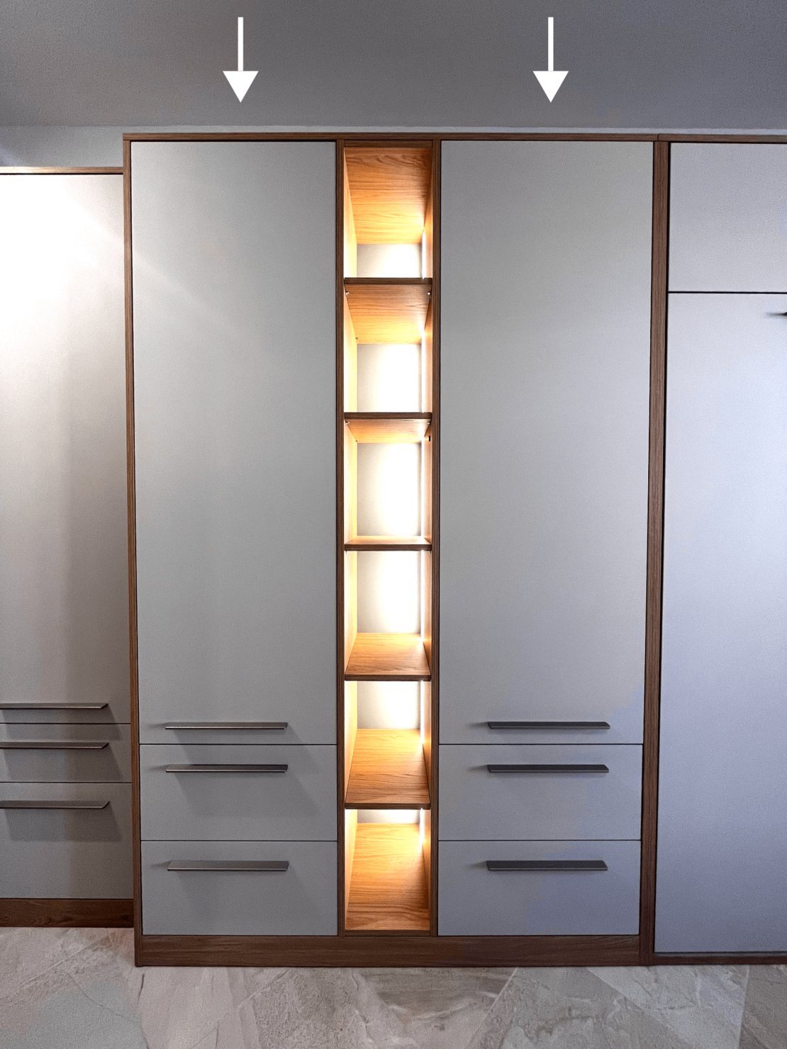 Модул „Гардероб с лост + 2 чекмеджета“