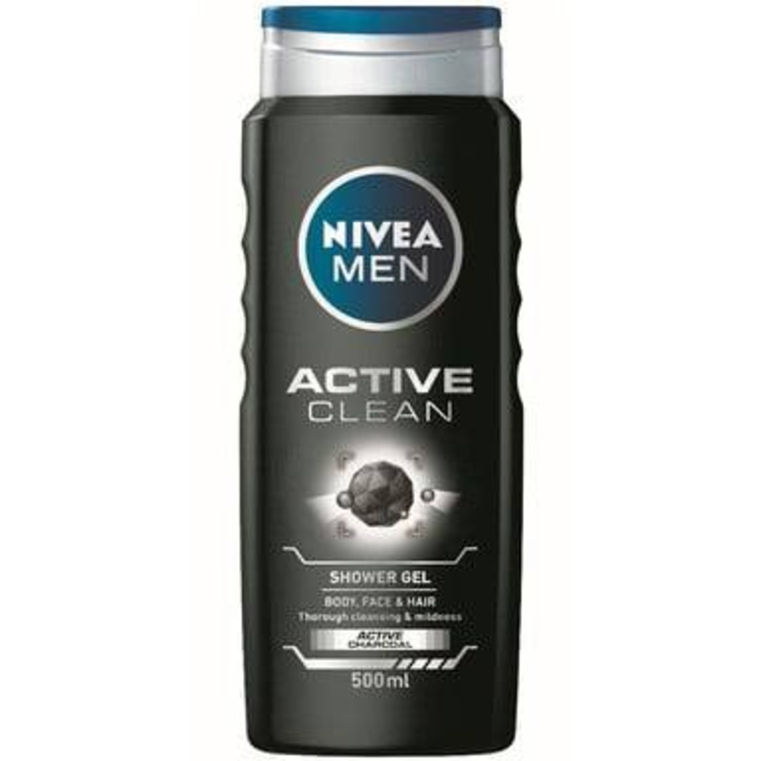 ДУШ ГЕЛ НИВЕЯ 500мл MEN КОСА И ТЯЛО ACTIVE CLEAN CHARCOAL