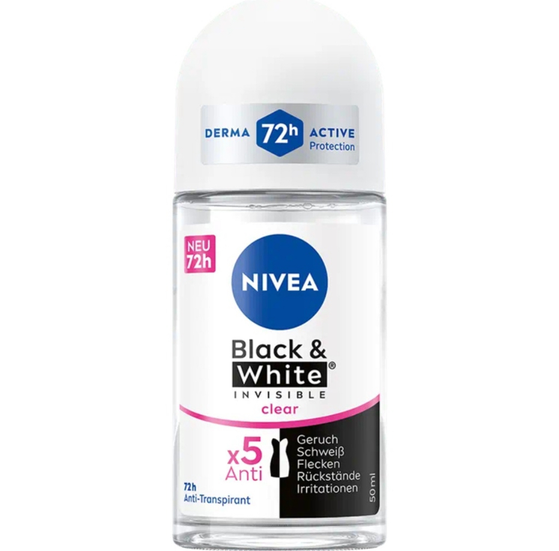 NIVEA DEO ROLL`ON 50 ML BLACK & WHITE CLEAR