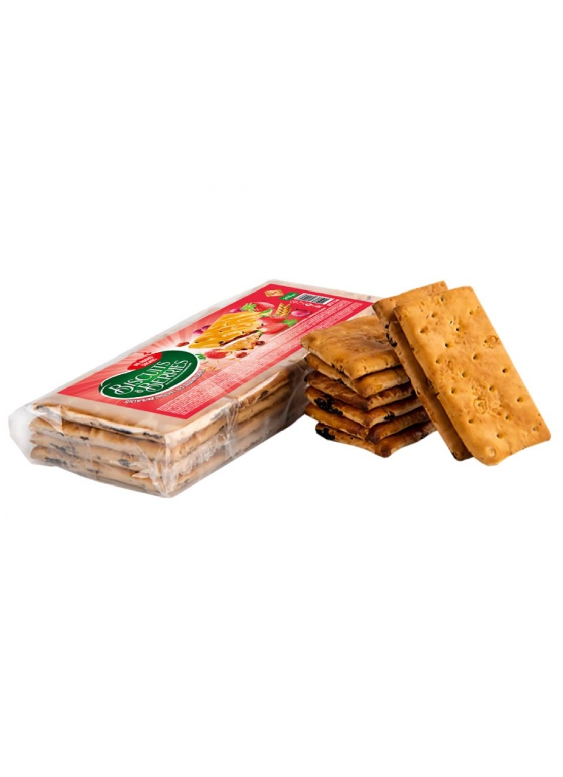 Бисквити Biscuits & Berries с ягоди и стафиди 210 г (Украйна)