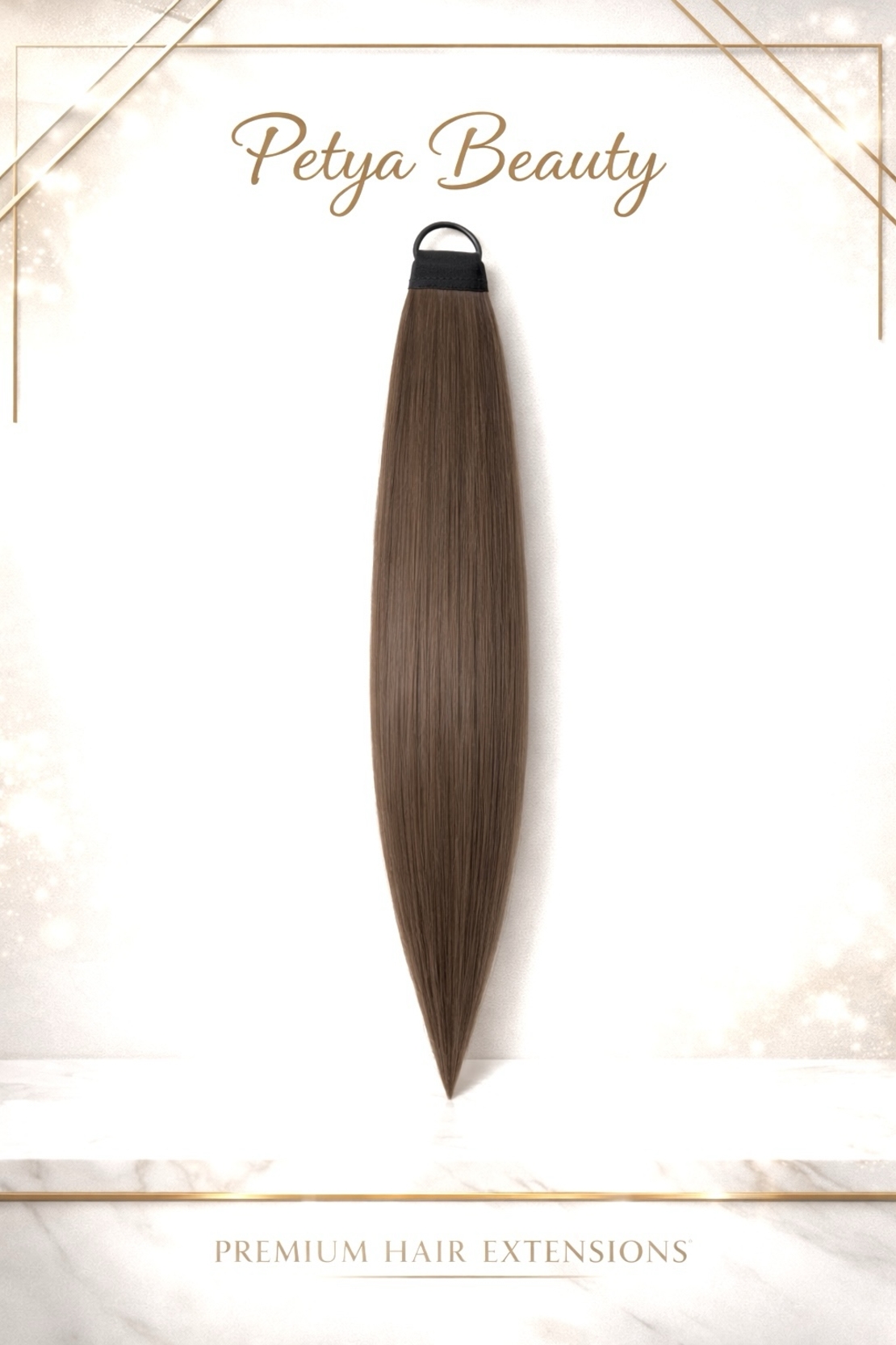 Нов вид Опашка с ластик - Светло кафяво