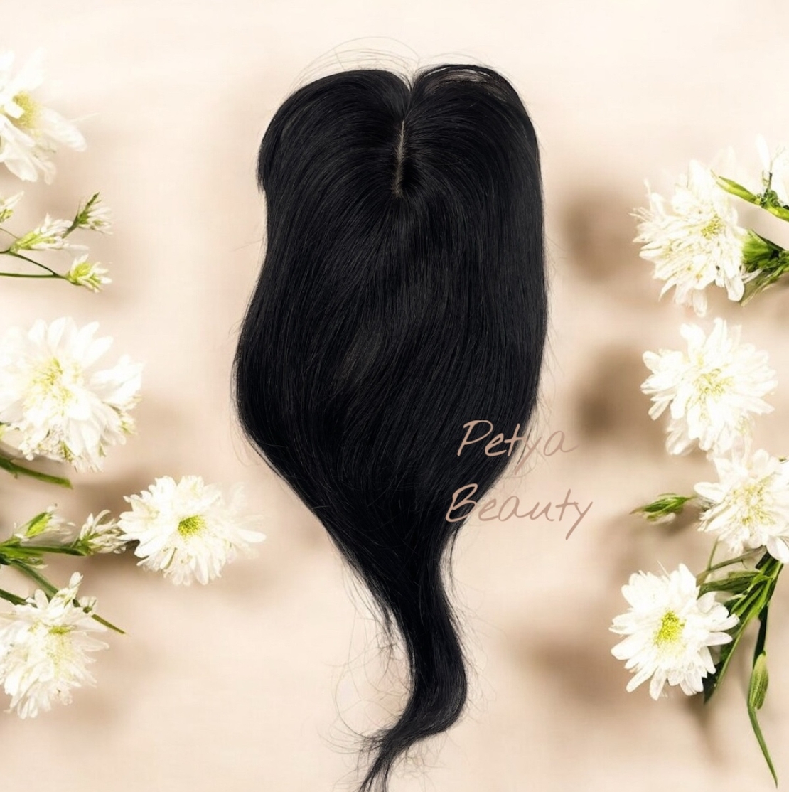 Тупе - 100% естествен косъм – Модел МИНИ - Черно 30см