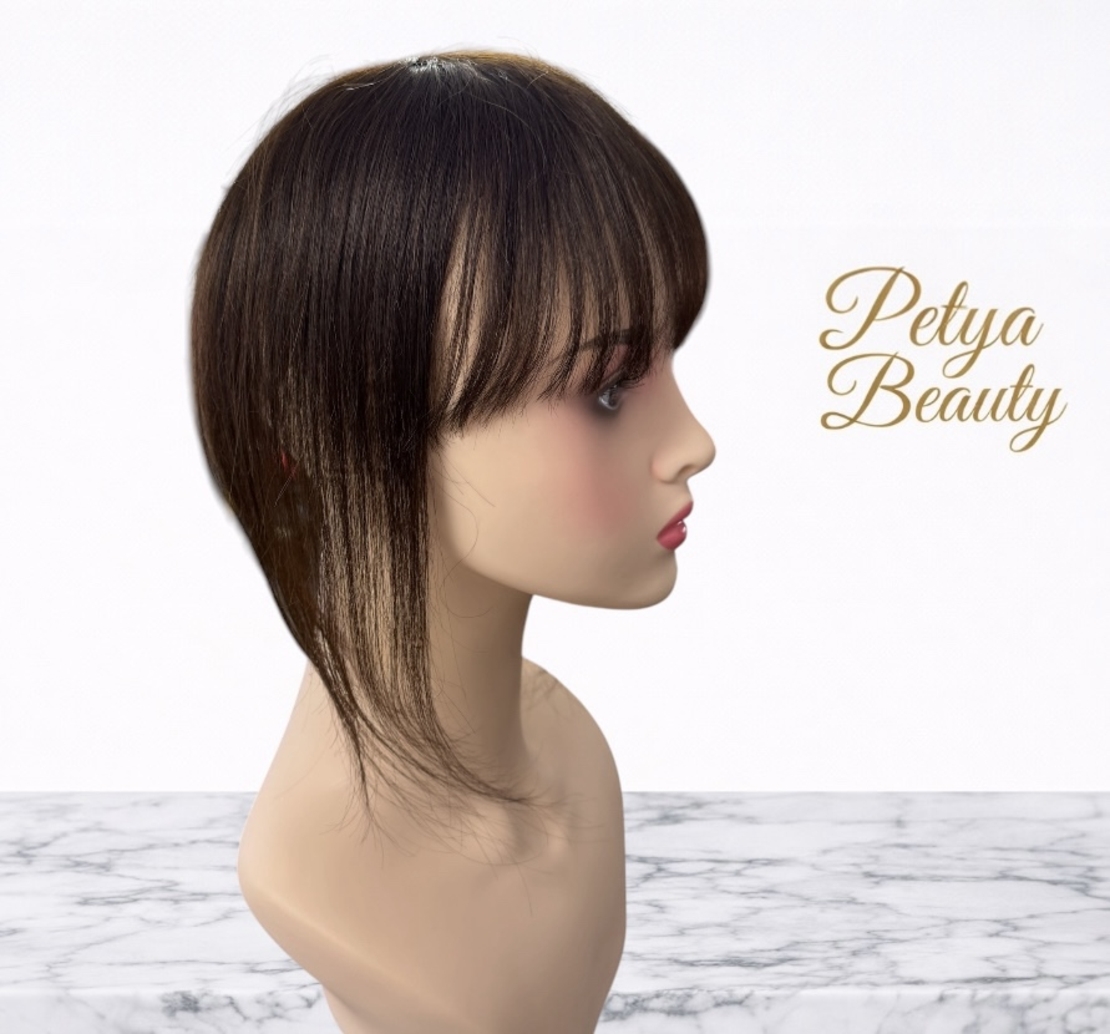 Тупе - 100% естествен косъм – Модел МИНИ - Кестеняво /фино/