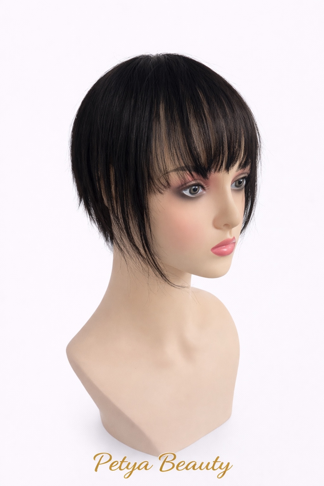 Тупе - 100% естествен косъм – Модел МИНИ - Черно 25см