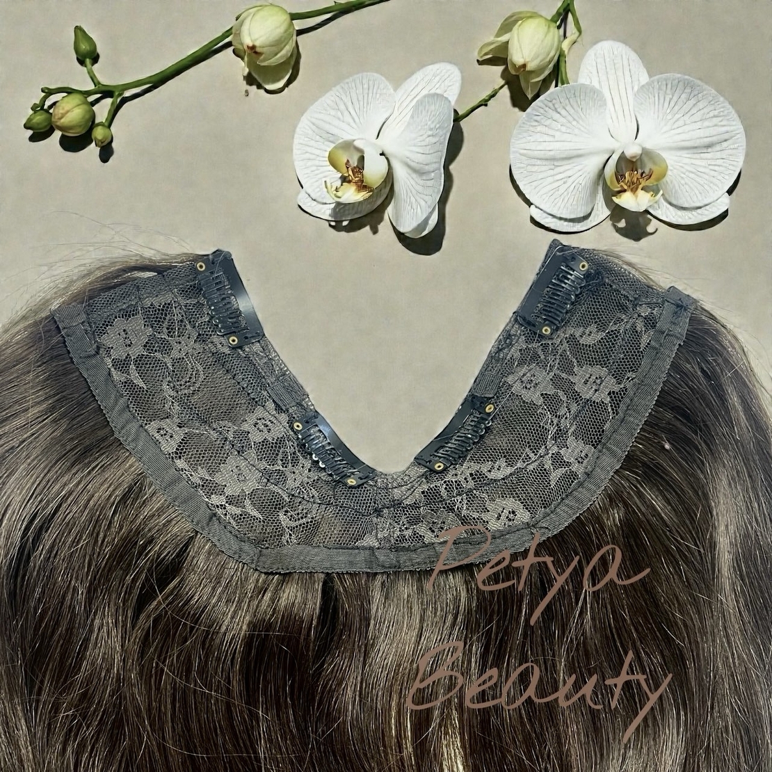 100% Естествен косъм - V образен екстеншън за обем в горната част