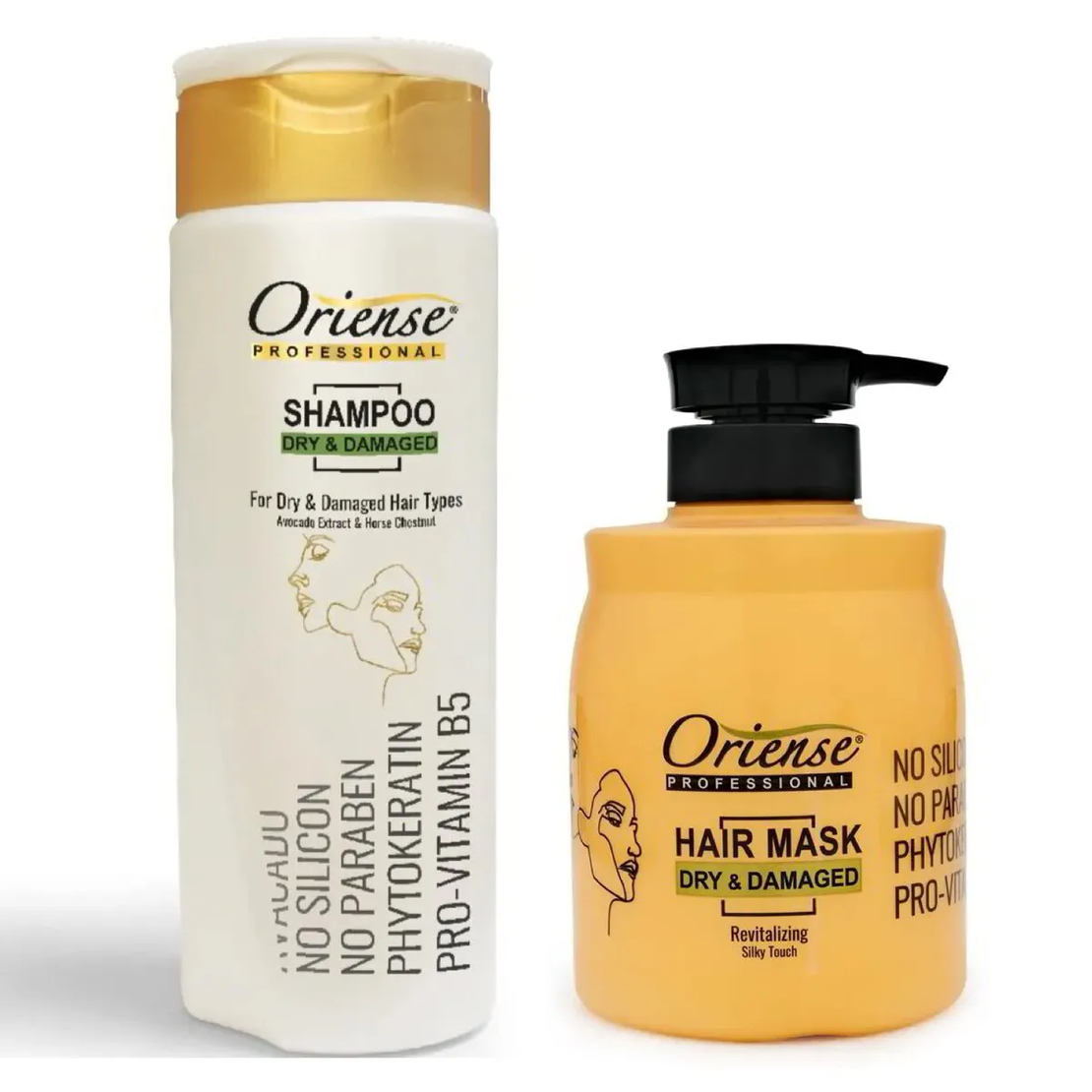 Комлект шампоан и маска за суха и изтощена коса Oriense Dry & Damaged Set