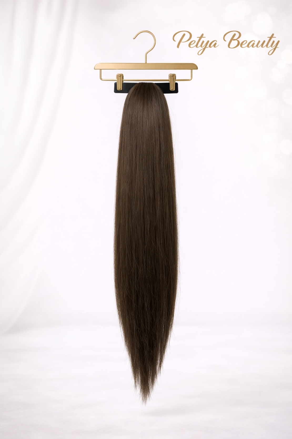 PREMIUM - Опашка с шнола - Натурално кафяво