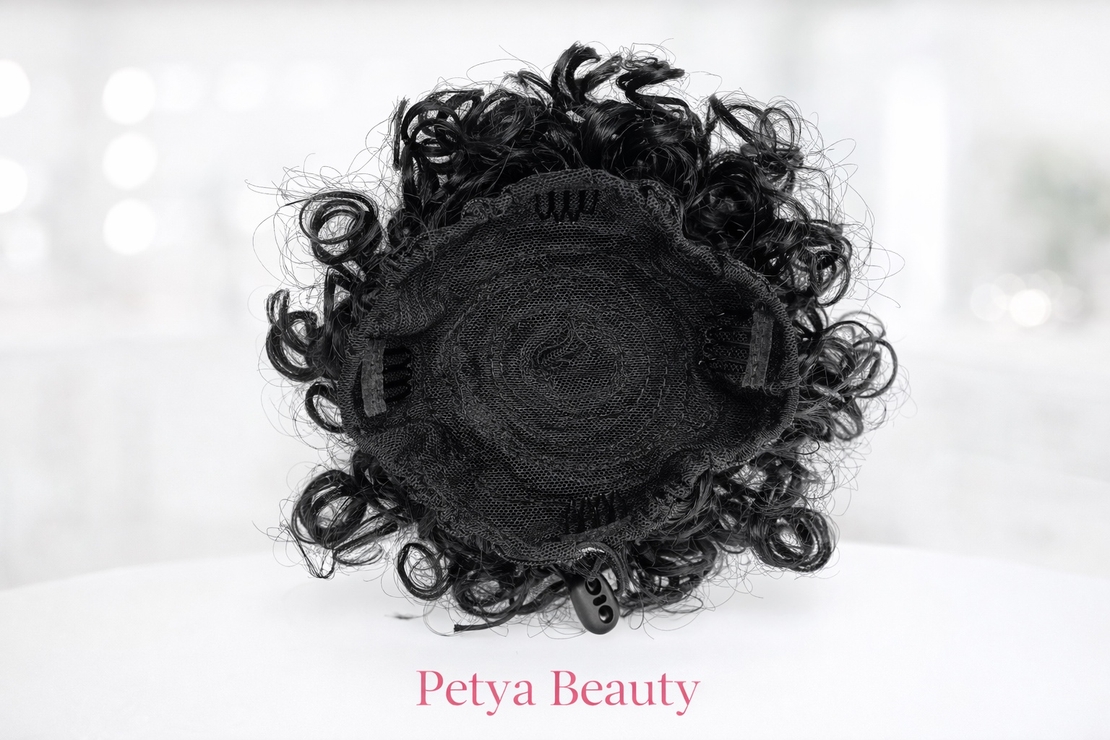 Кок с мрежа и ластик - Черен