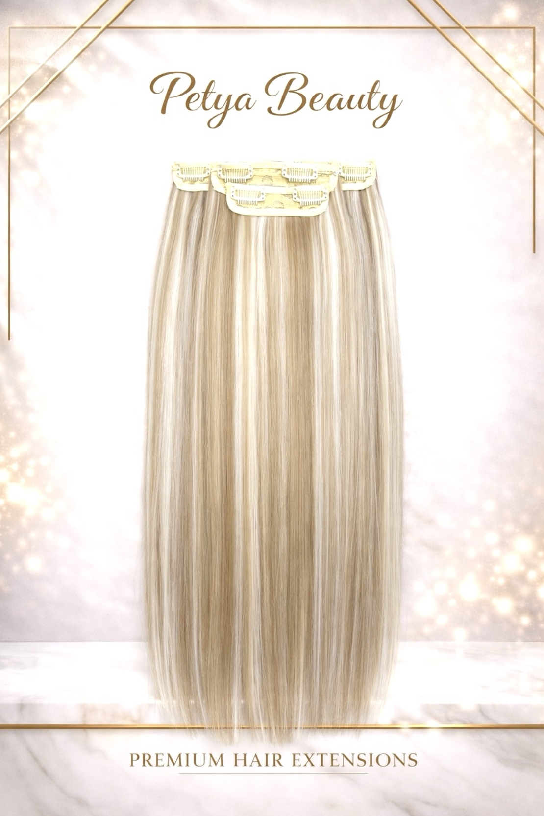 Комплект екстеншън от 4 части в цвят - ТЪМНО РУСО С КИЧУРИ /200 грама/