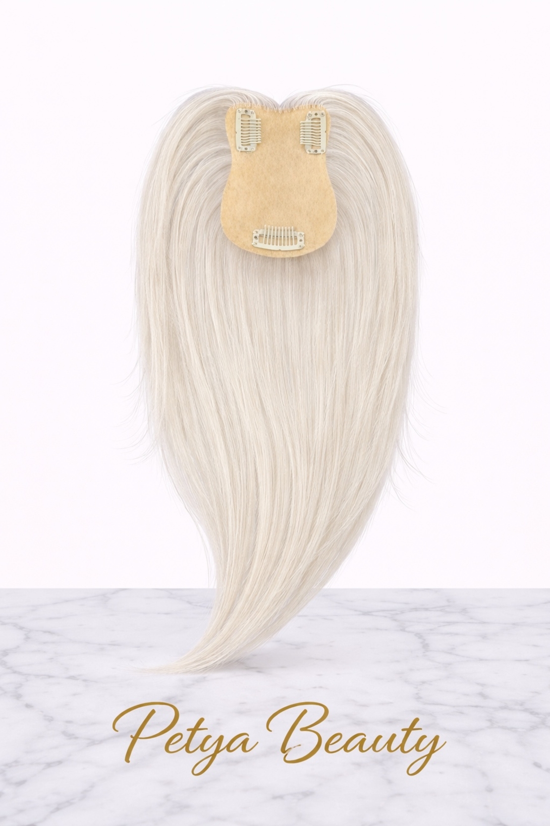 Тупе - 100% естествен косъм – Модел МИНИ - Бяло пепелно русо