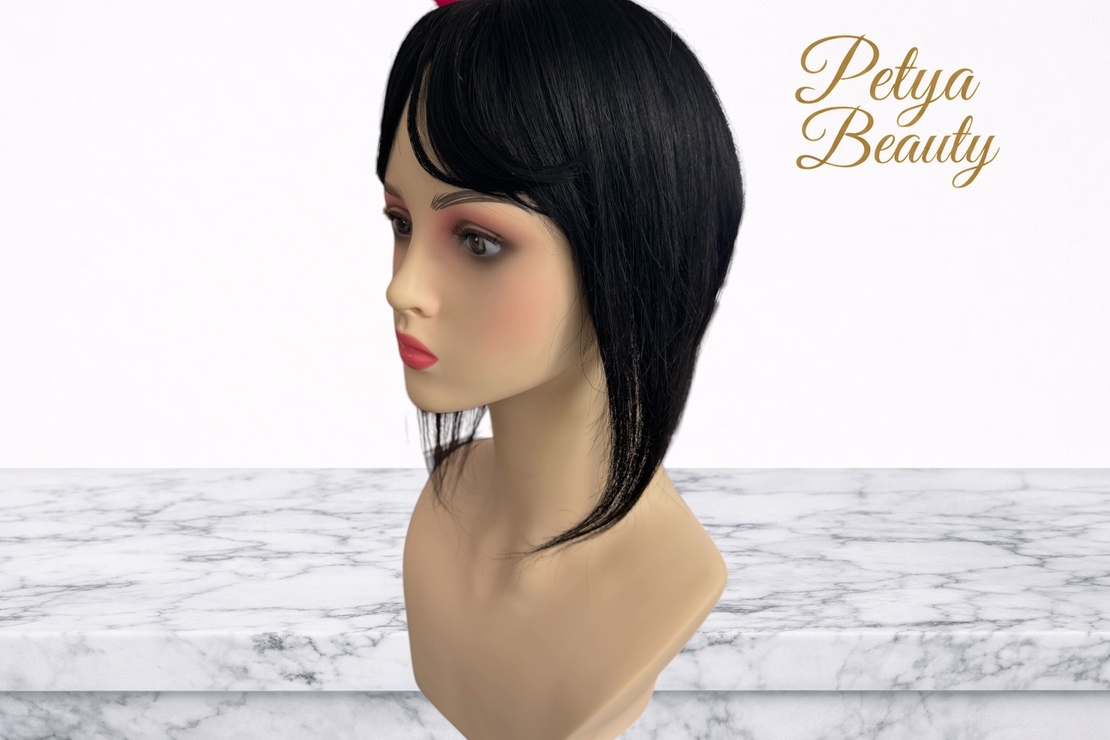 Тупе - 100% естествен косъм – Модел МИНИ - Черно 35см