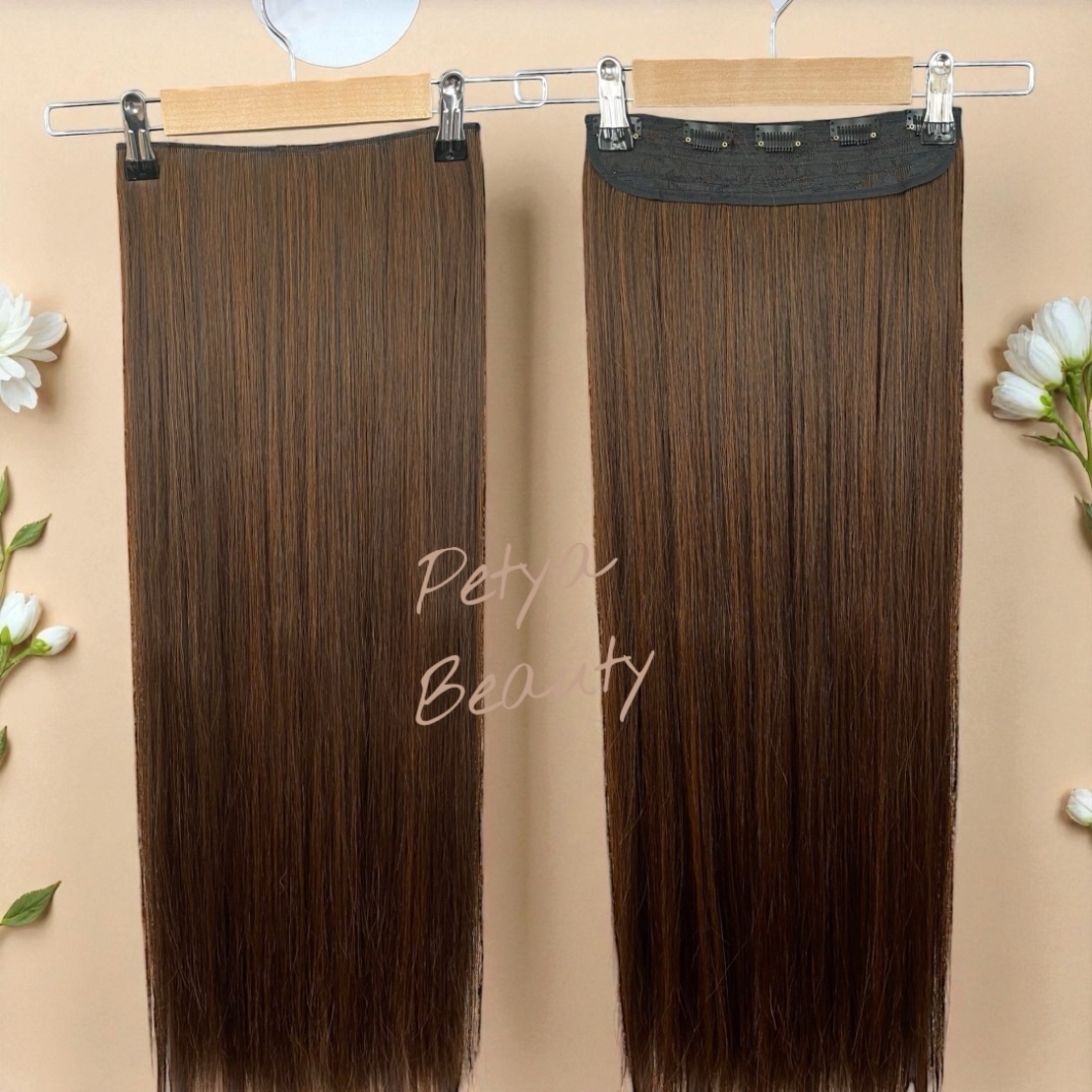 Екстеншън на цял ред - КАФЯВО МОКА - 85см.